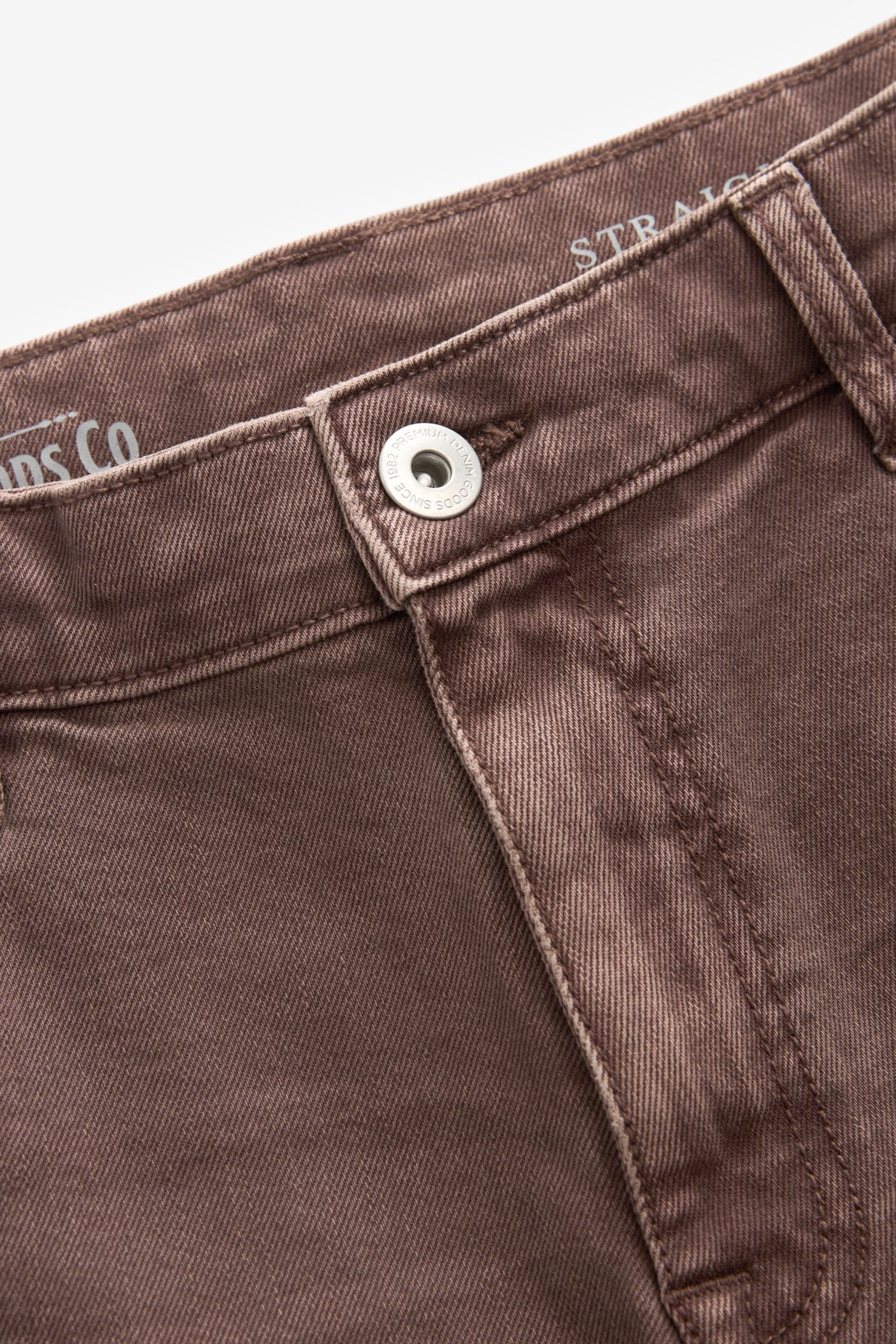 Rust Brown Garment Dye Denim Shorts - Image 7 of 9