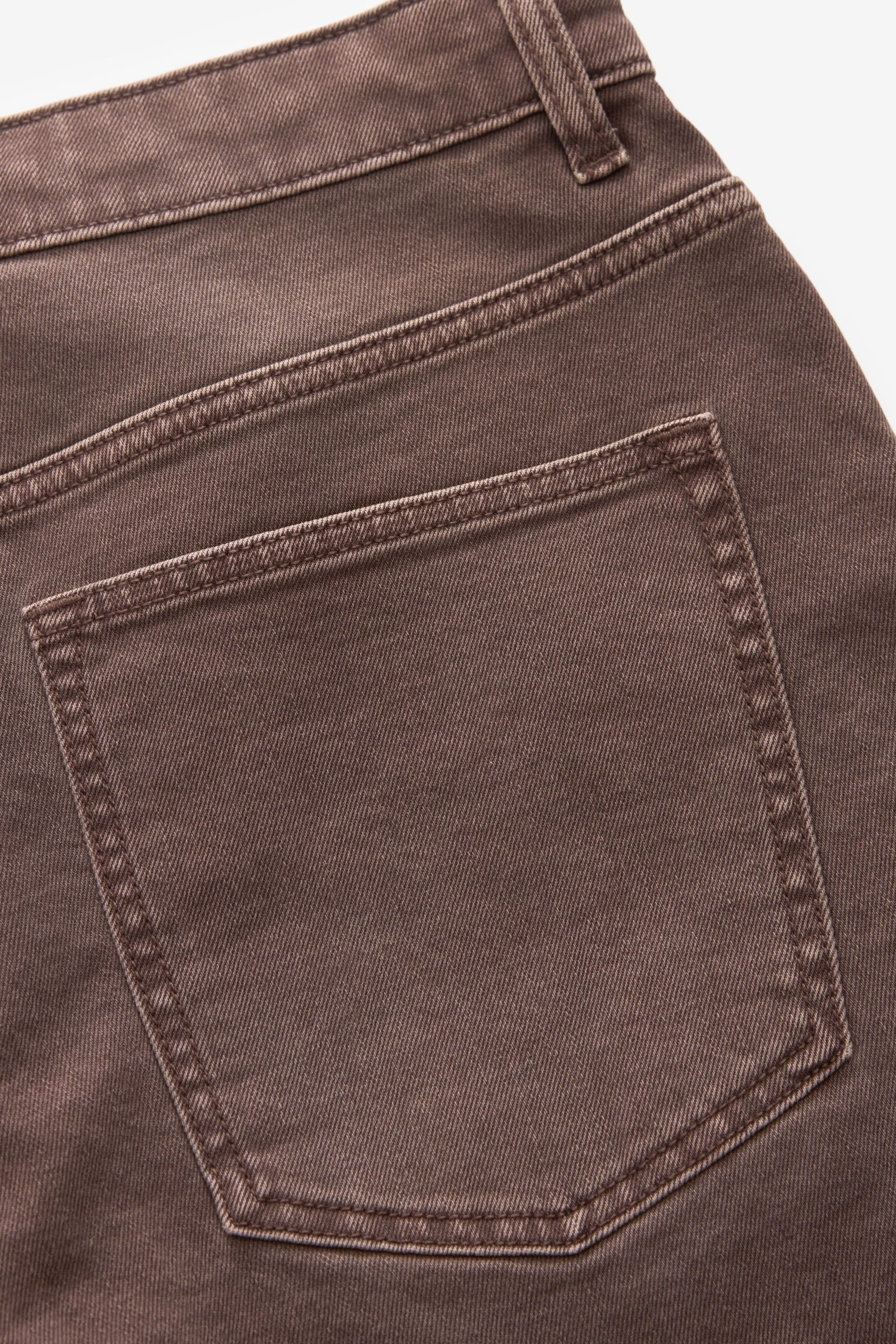 Rust Brown Garment Dye Denim Shorts - Image 9 of 9