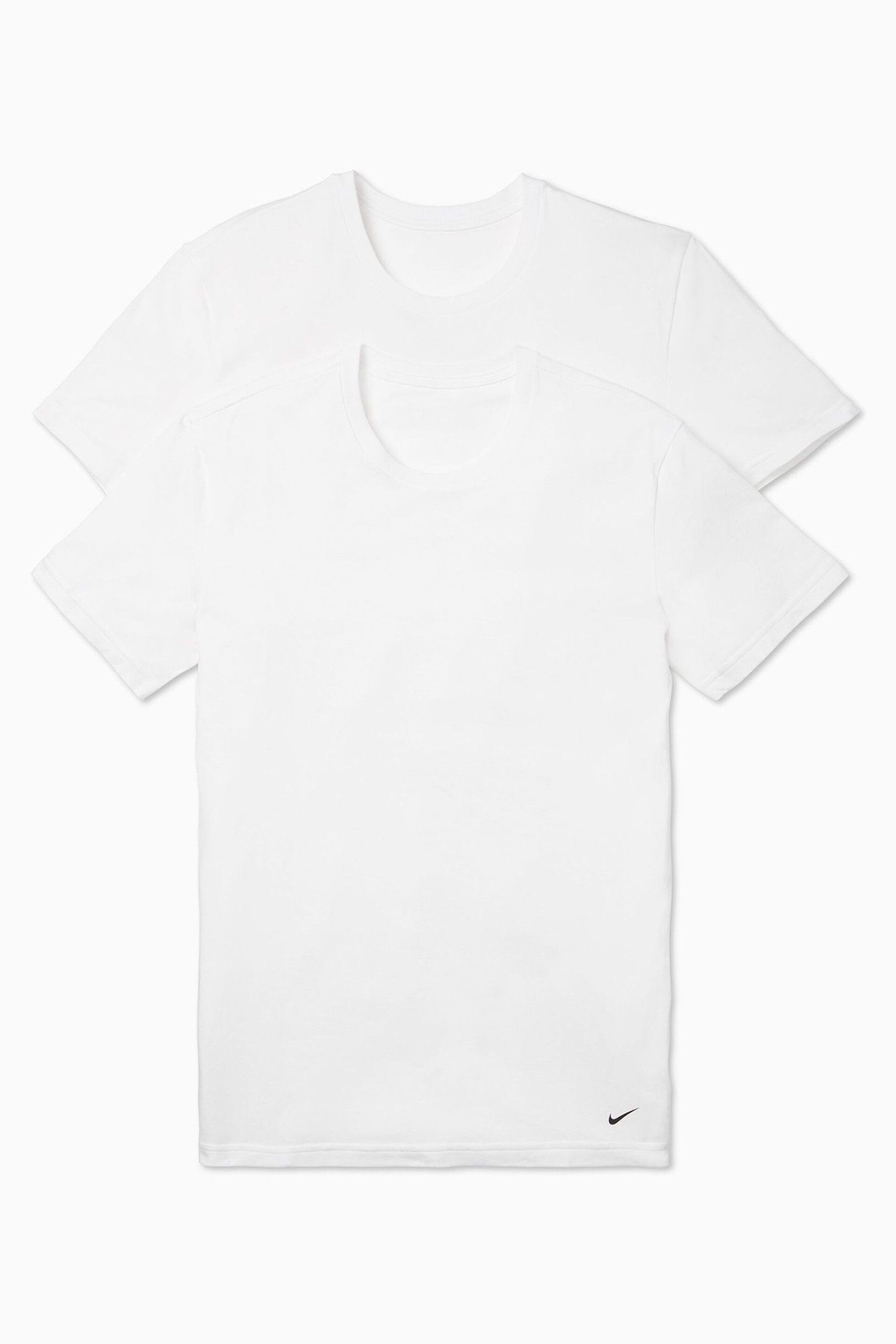 Nike White Everyday Cotton Stretch T-Shirts 2 Pack - Image 2 of 2