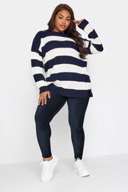 Yours Curve Blue Cord Leggings - Image 1 of 1