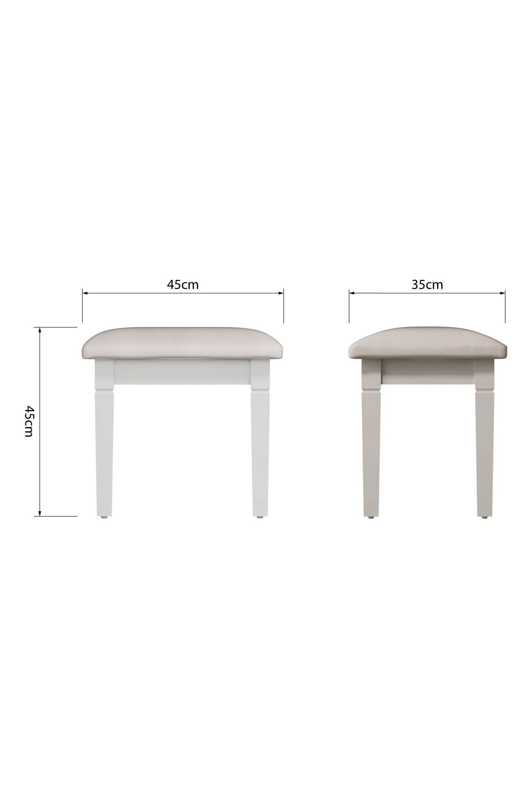 Buy K Interiors White Colton Dressing Table Stool from the Next UK