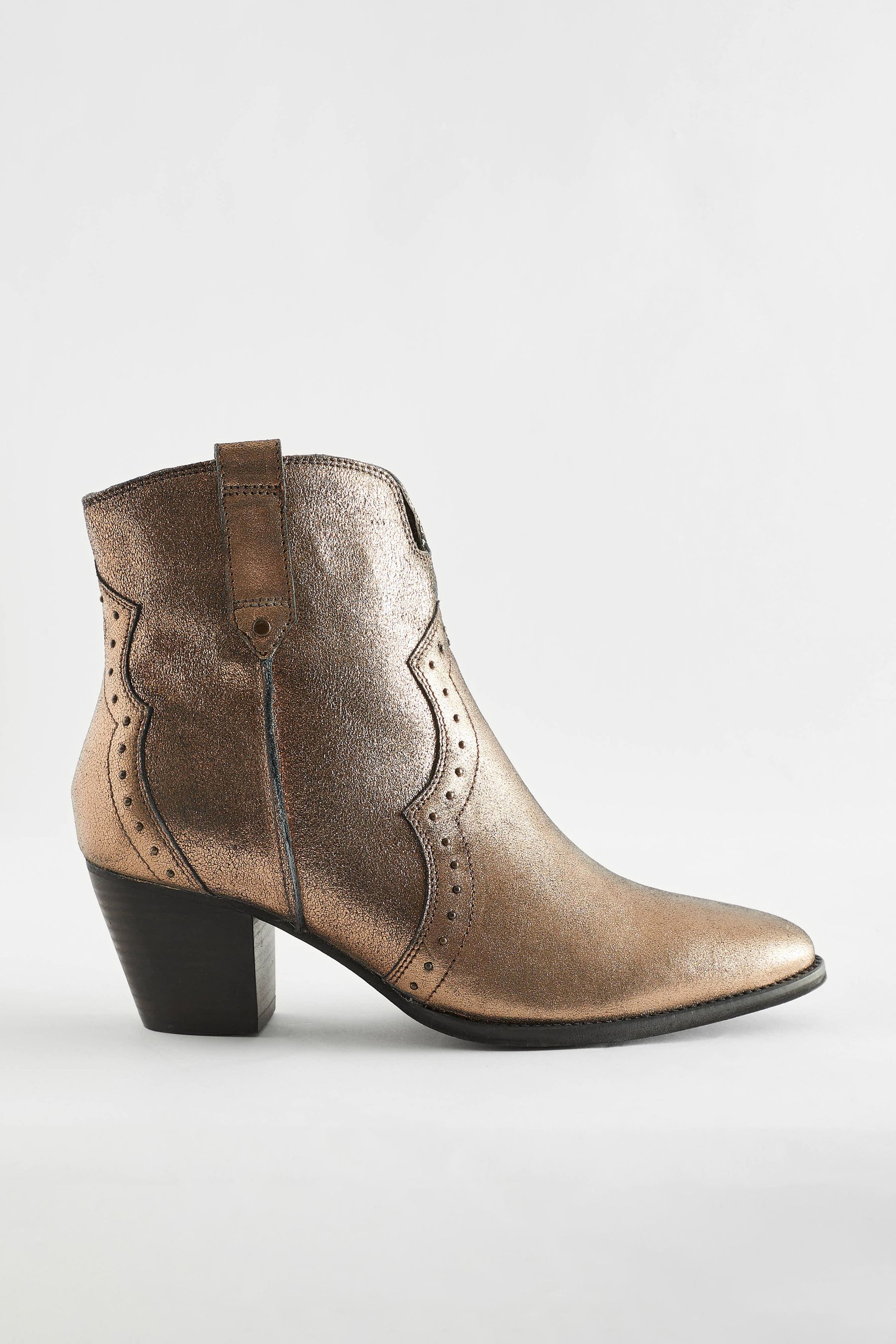 Buy Metallic Regular Wide Fit Forever Comfort Leather Cowboy
