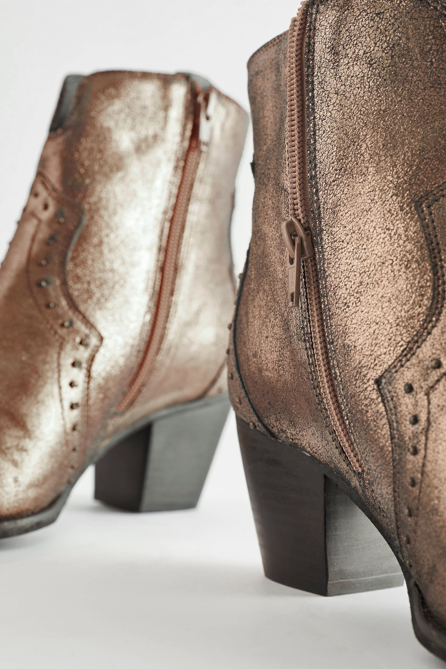 Leather western hot sale booties