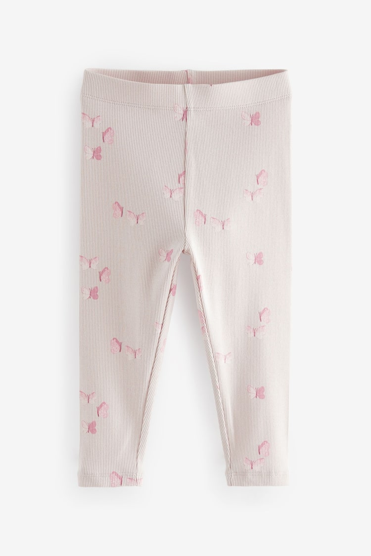 Pink Ribbed Leggings 5 Pack (3mths-7yrs) - Image 6 of 8