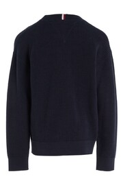 Tommy Hilfiger Kids Blue Essential Sweater - Image 5 of 5