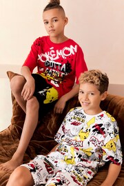 Pokémon Red/Black/White Short Pyjamas 2 Pack (3-14yrs) - Image 2 of 9