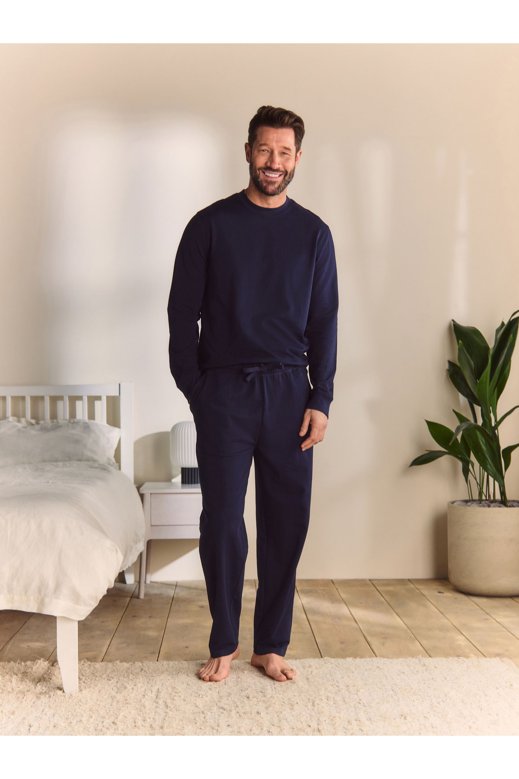 Buy Navy Blue Open Slim Lightweight Joggers from the Next UK online shop