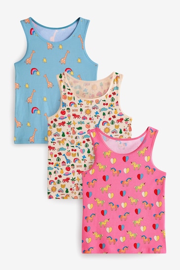 Pink/Blue Stampy Vests 3 Pack (1.5-16yrs)