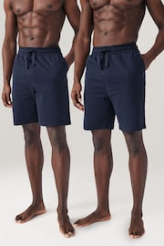 Navy Blue Lightweight Jogger Shorts 2 Pack - Image 1 of 11
