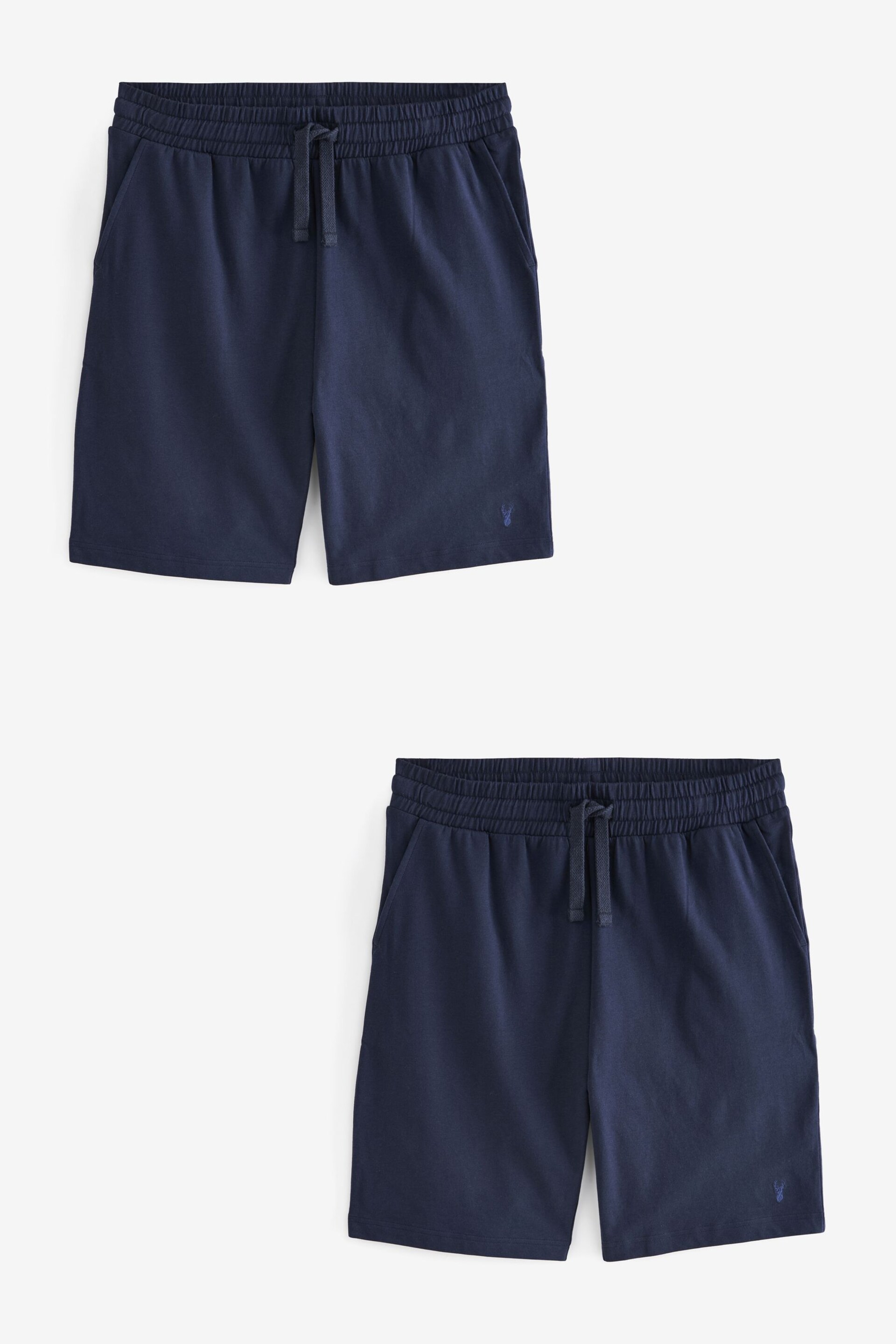 Navy Blue Lightweight Jogger Shorts 2 Pack - Image 6 of 11
