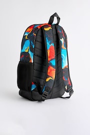 Orange Glitch Print Printed Backpack - Image 4 of 5