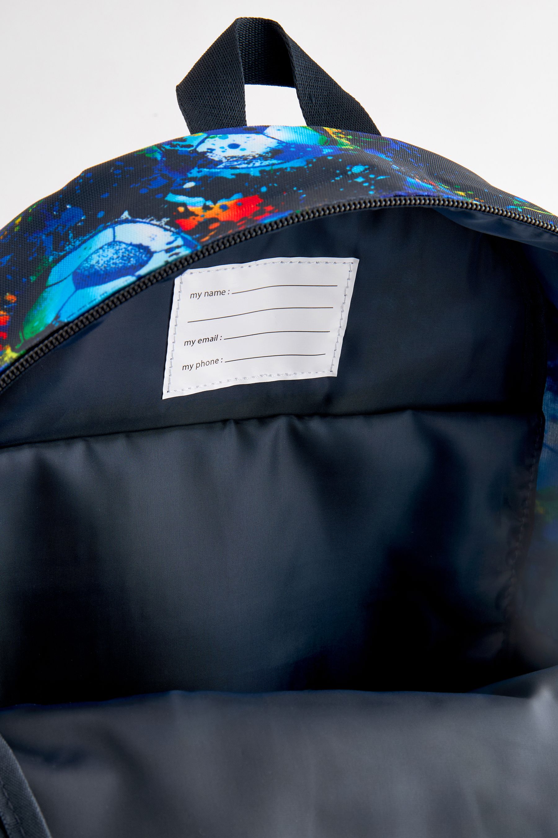 Football print backpack cheap