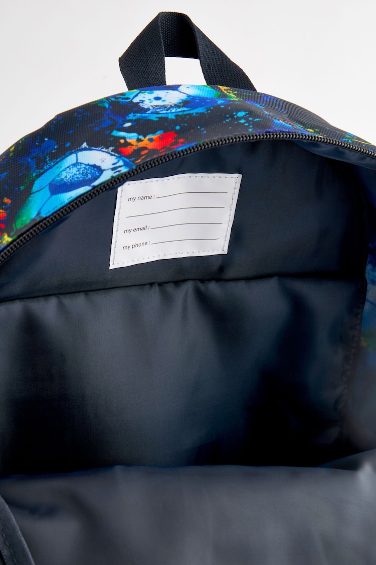 Football Print Printed Backpack - Image 4 of 4