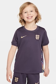 Nike Purple Dri-FIT England Away Little Kids 3 Piece Football Kit - Image 4 of 15