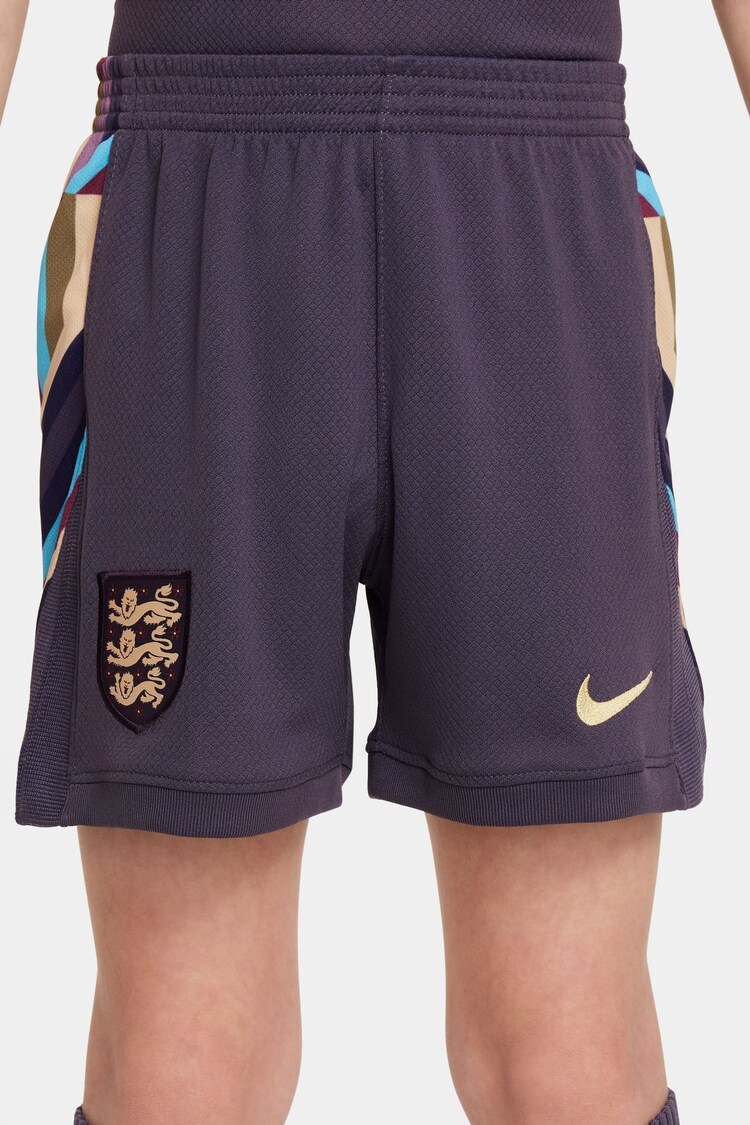 Nike Purple Dri-FIT England Away Little Kids 3 Piece Football Kit - Image 9 of 15
