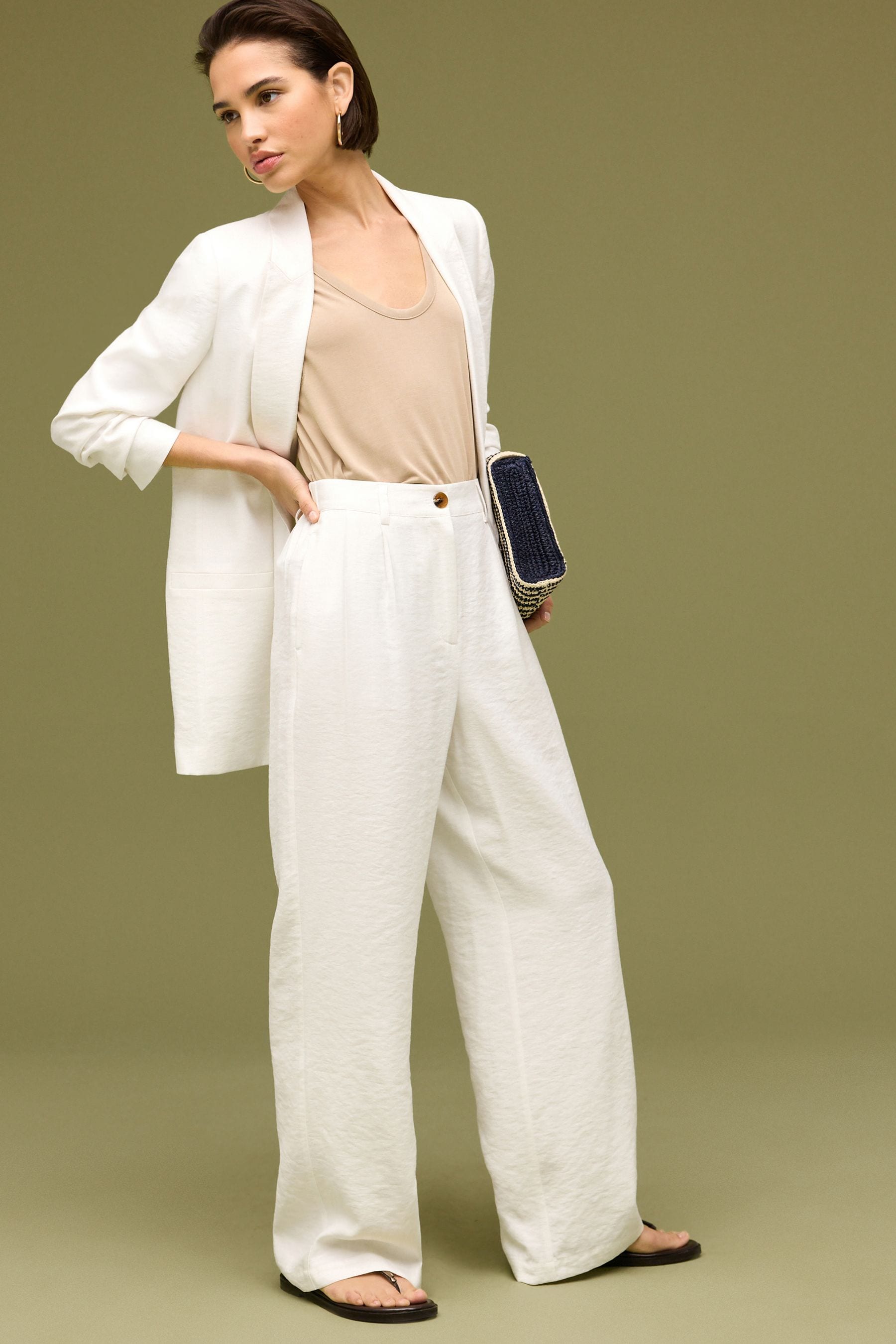 White wide leg trousers uk new arrivals