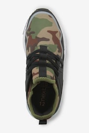 Green Camo Elastic Lace Trainers - Image 3 of 4