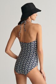 GANT Blue Halter Neck Swimsuit - Image 2 of 6