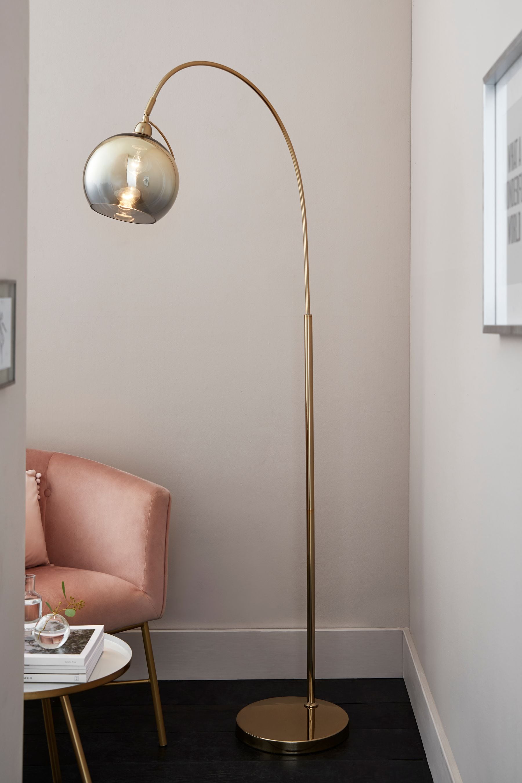 Silver and gold hotsell floor lamp