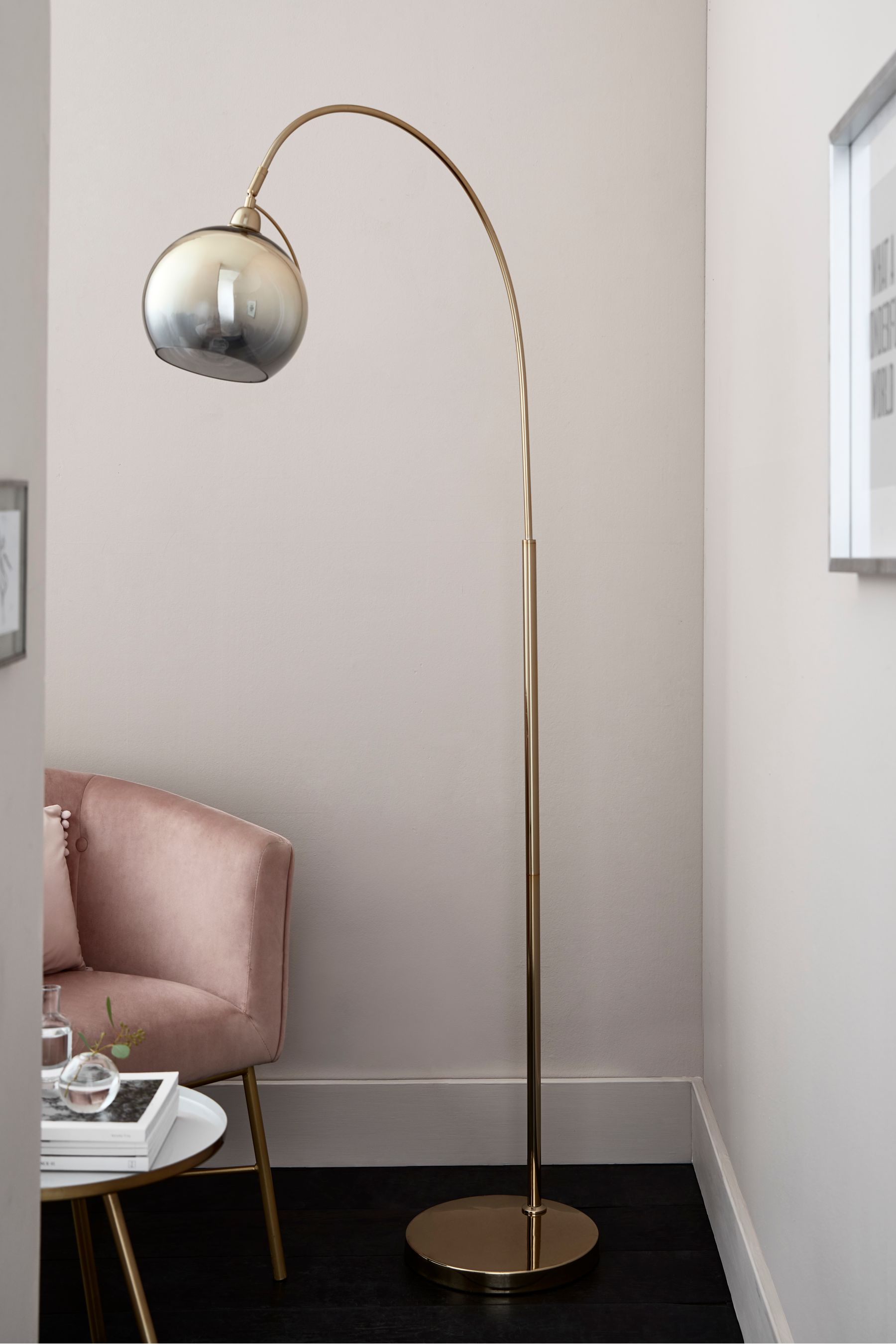 Next rose cheap gold lamp