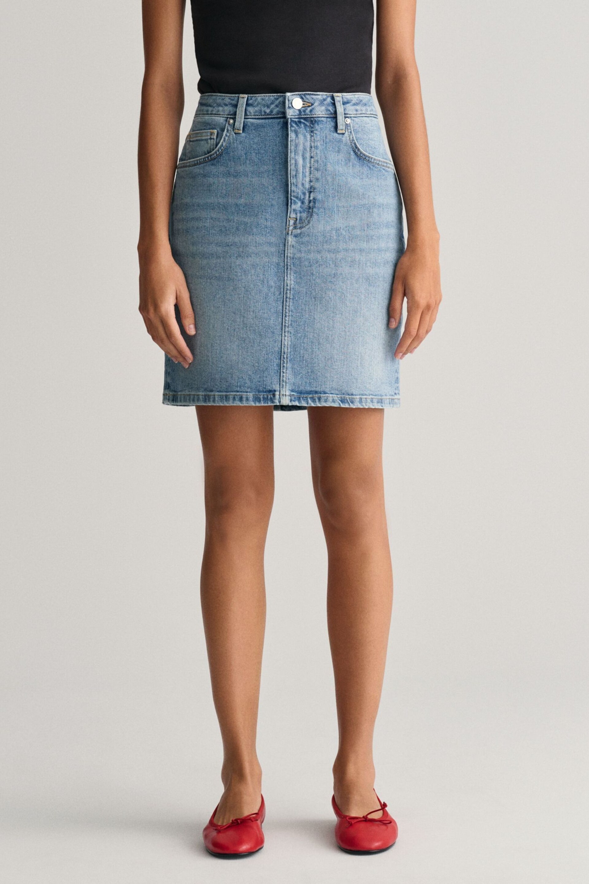 GANT Blue Wash Denim Skirt - Image 2 of 7