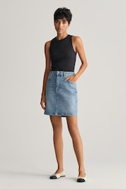 GANT Blue Wash Denim Skirt - Image 4 of 7