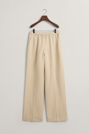 GANT Cream Relaxed Fit Linen Blend Pull-On Trousers - Image 8 of 8