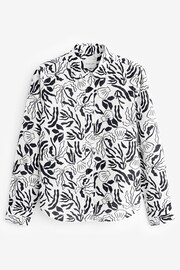 GANT White Regular Fit Palm Print Cotton Voile Shirt - Image 5 of 5