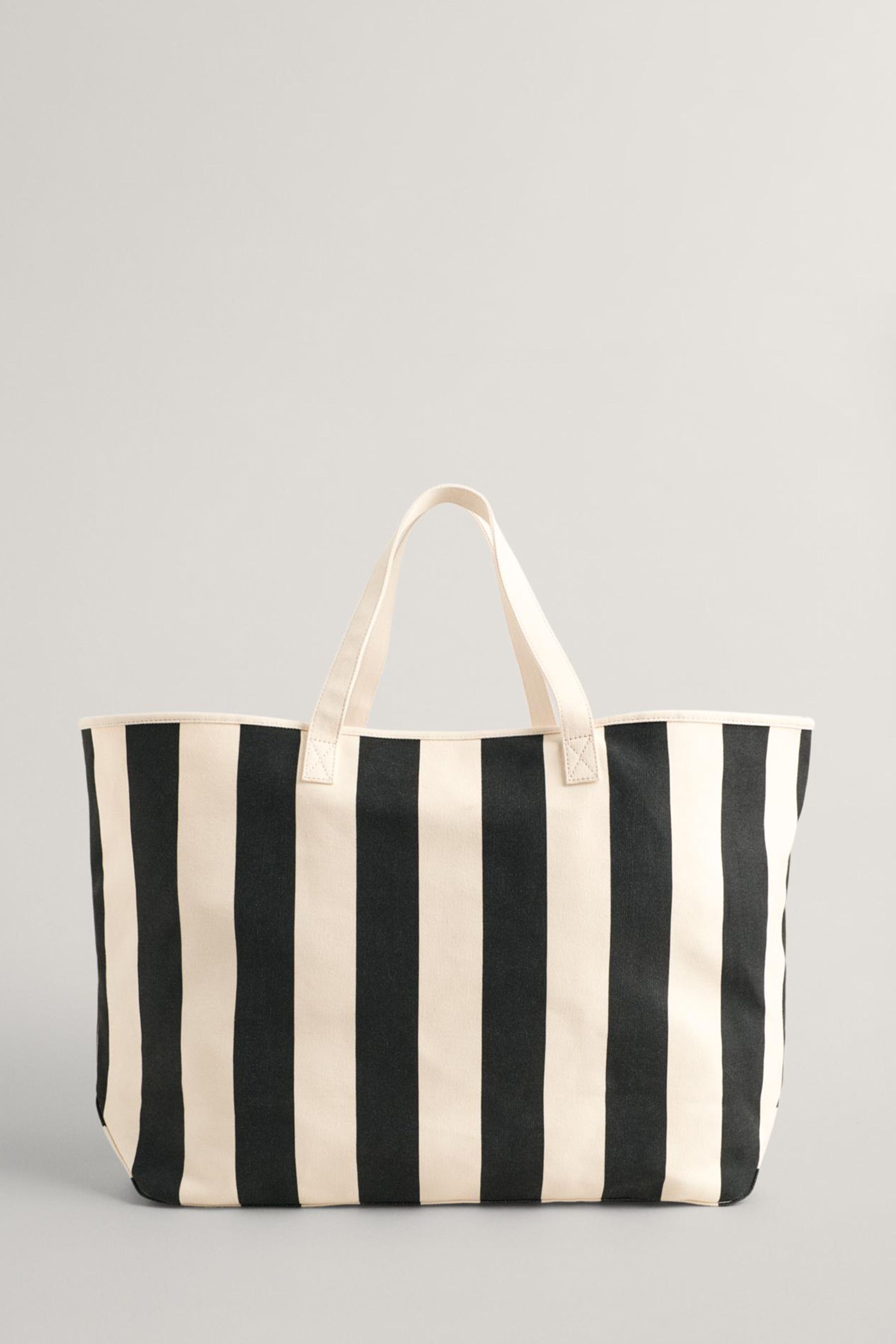 Black and white striped canvas tote new arrivals