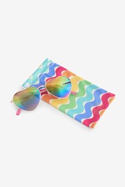 Little Bird by Jools Oliver Multi Pastel Aviator Rainbow Heart Sunglasses - Image 1 of 4