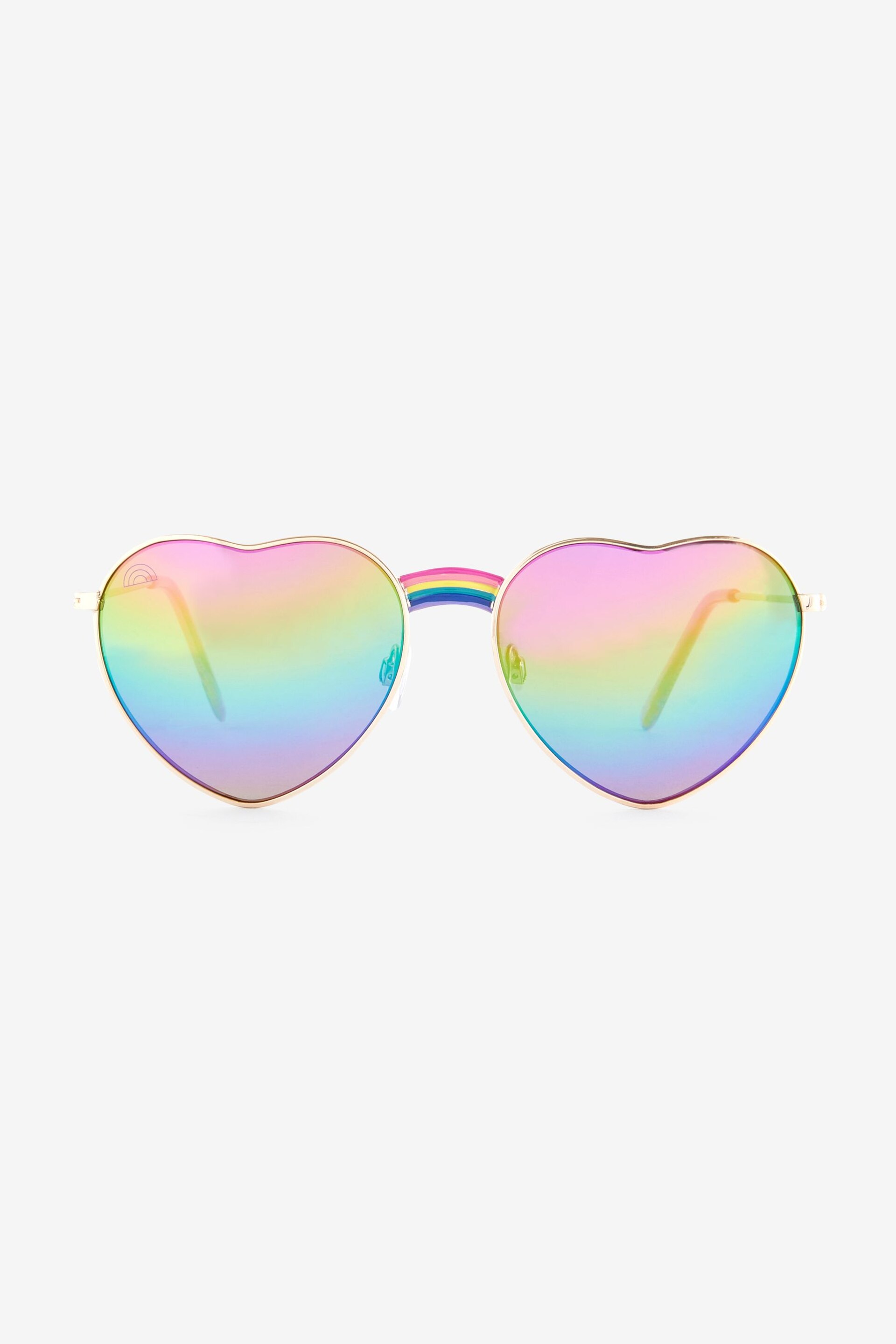 Little Bird by Jools Oliver Multi Pastel Aviator Rainbow Heart Sunglasses - Image 3 of 4