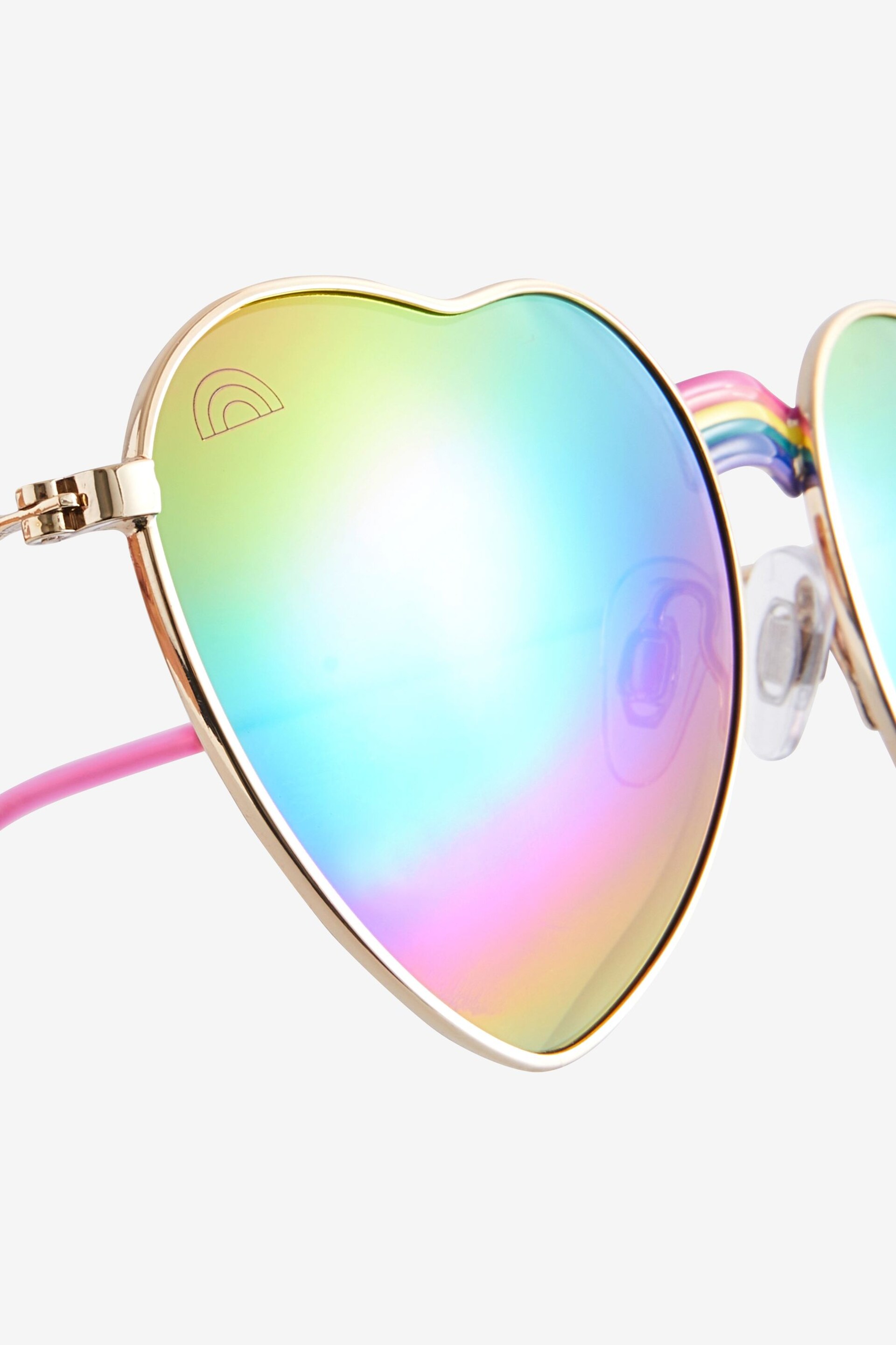 Little Bird by Jools Oliver Multi Pastel Aviator Rainbow Heart Sunglasses - Image 4 of 4