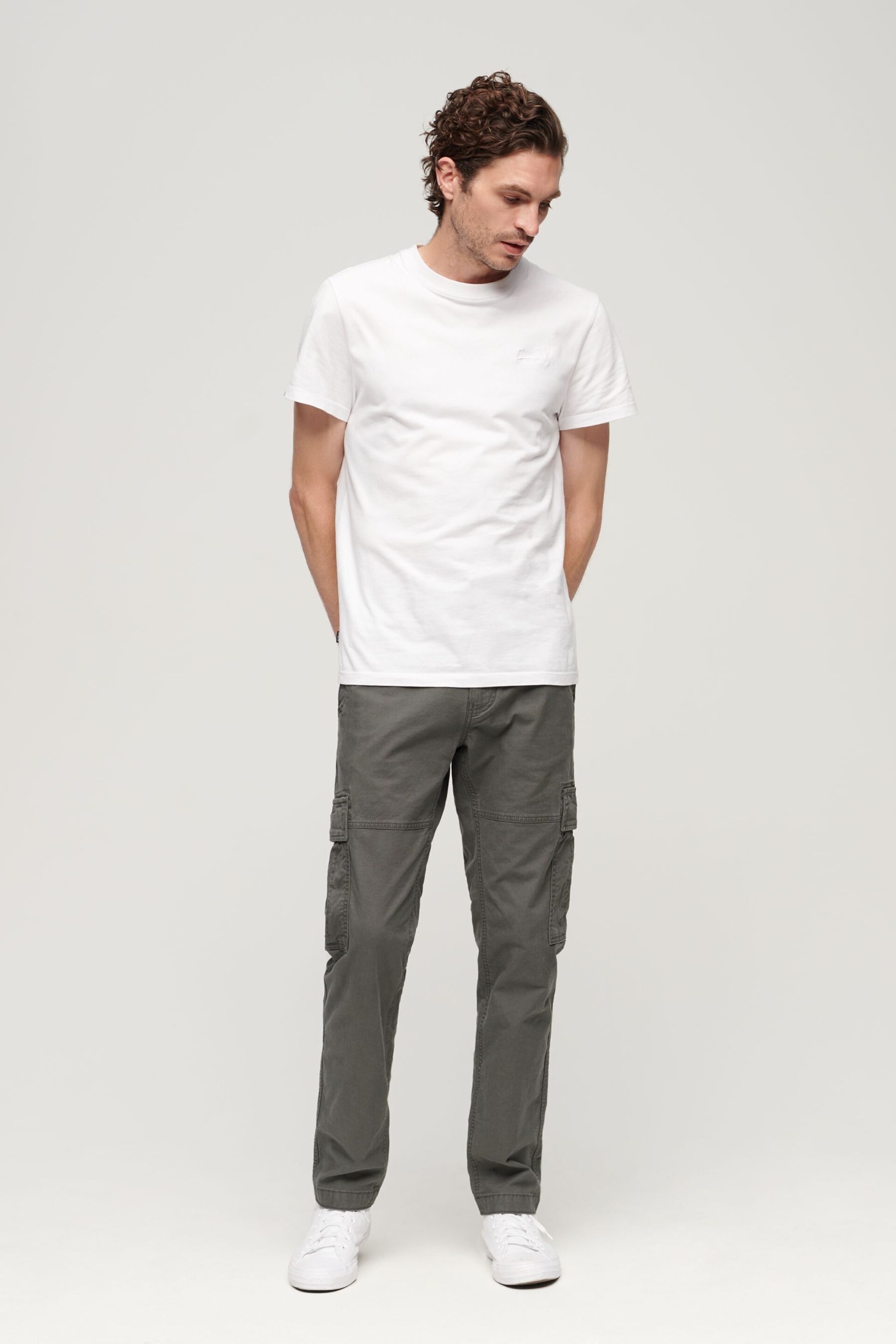 Superdry Grey Core Cargo Trousers - Image 2 of 7
