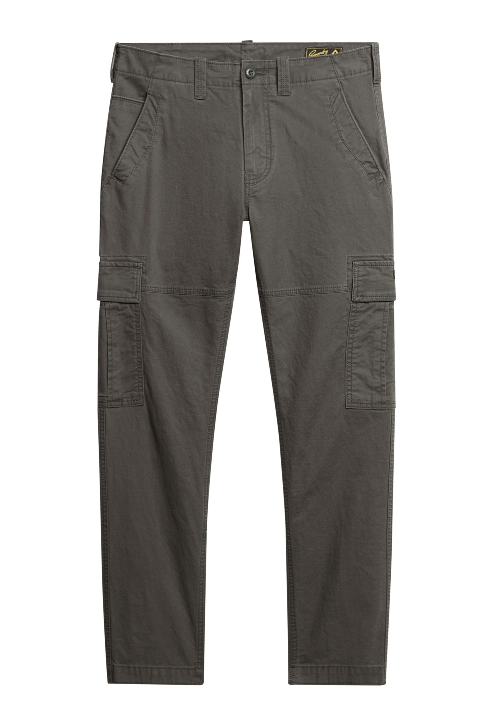 Superdry Grey Core Cargo Trousers - Image 4 of 7