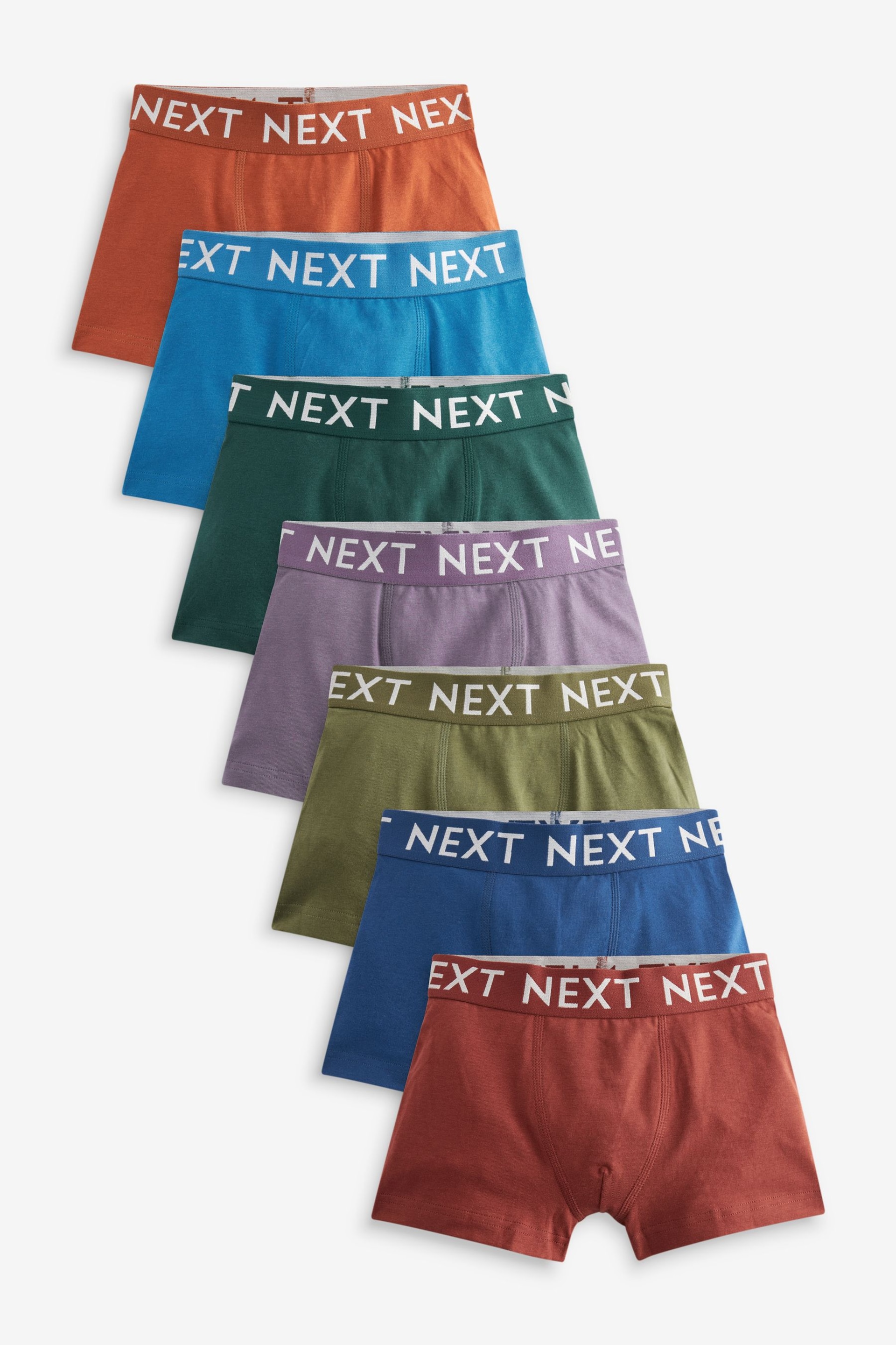 Muted Autumn Trunks 7 Pack (2-16yrs) - Image 1 of 10
