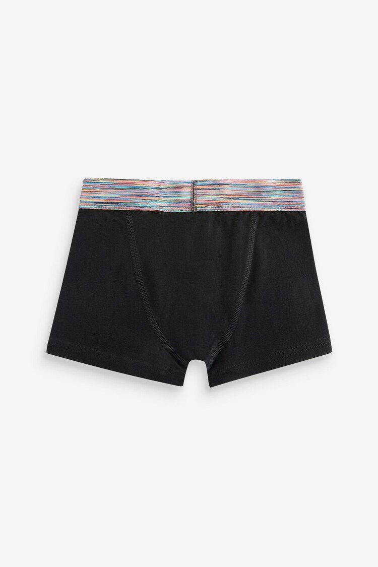 Black Bright Waistband Trunks 5 Pack (2-16yrs) - Image 3 of 4