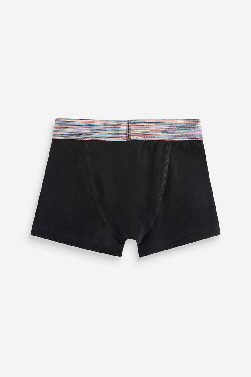Black Bright Waistband Trunks 5 Pack (2-16yrs) - Image 7 of 8