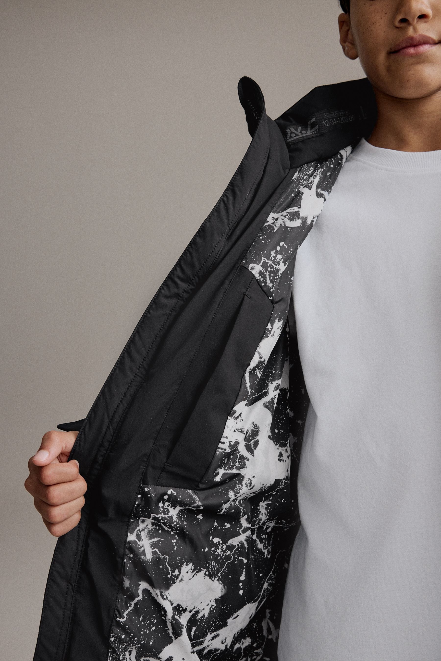 Longline padded black coat clearance