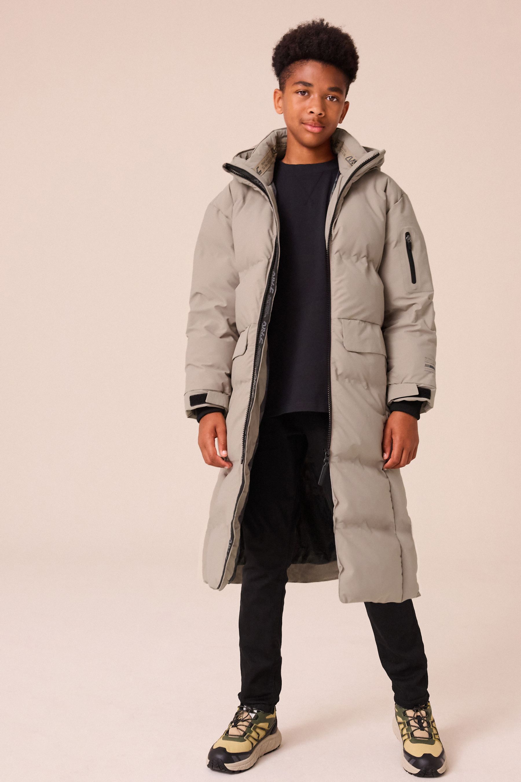 Waterproof long padded coat best sale