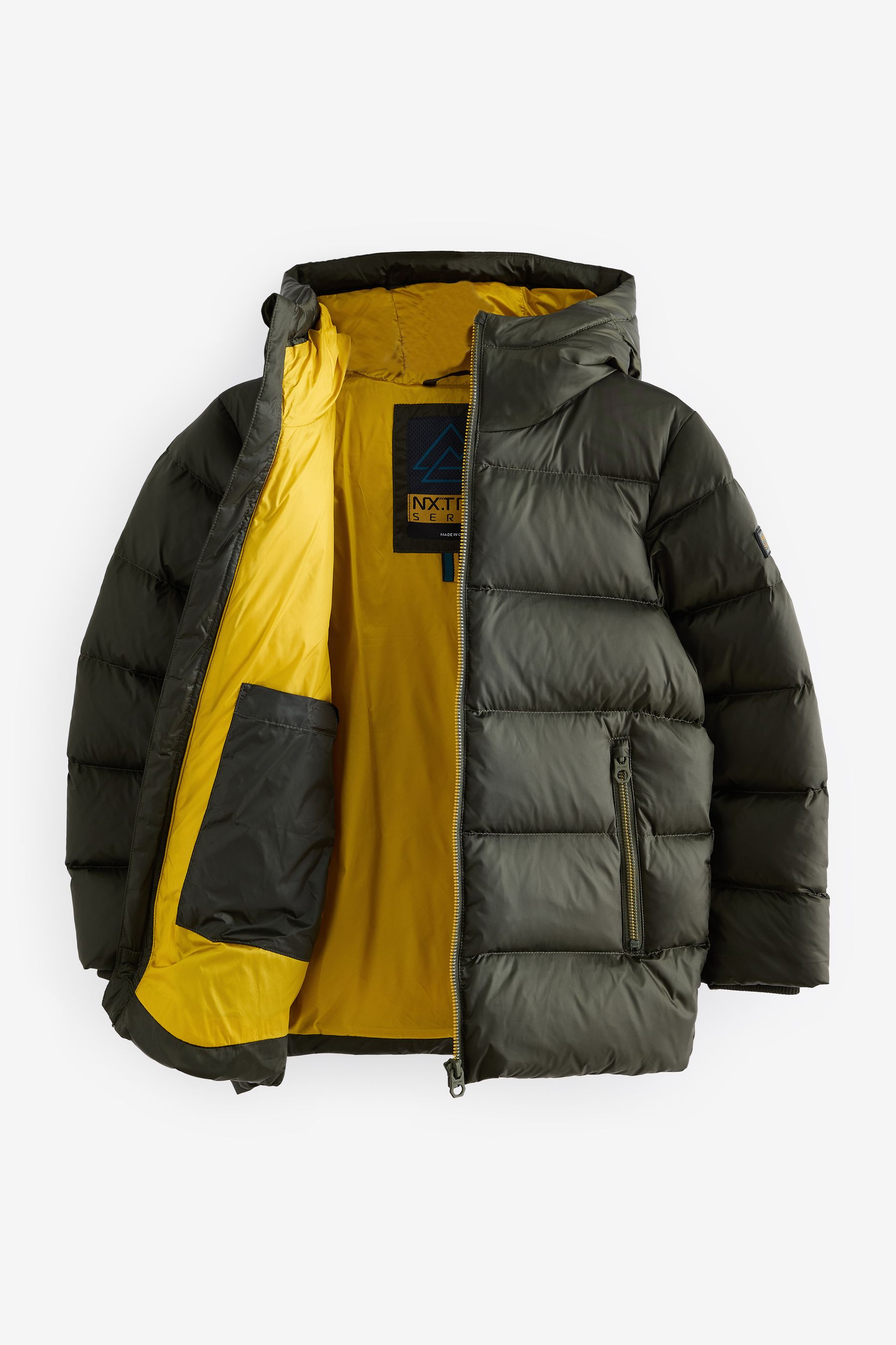 Green Premium Hooded Padded Down Fill Coat 3 16yrs