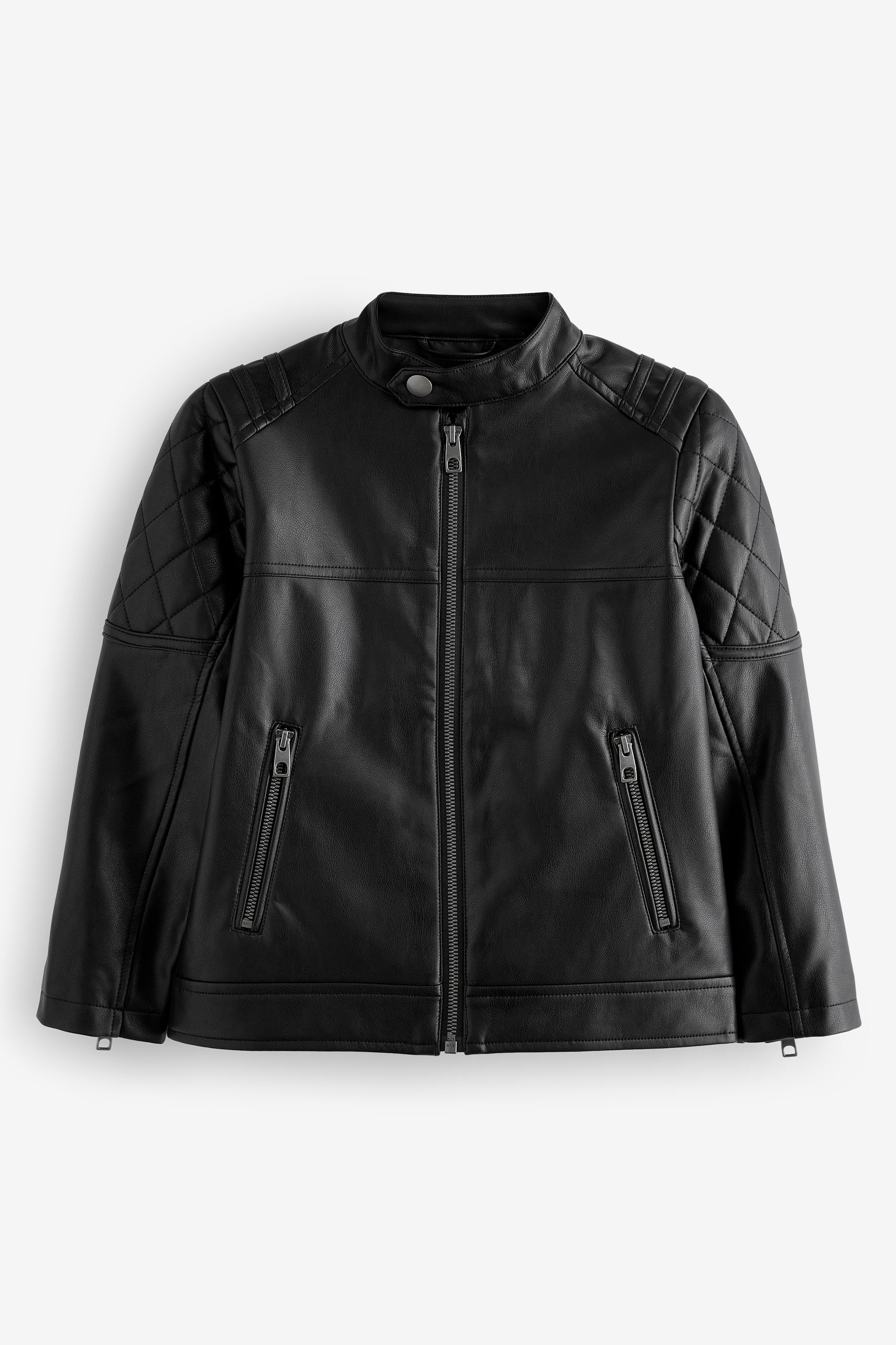 Faux leather boys jacket top