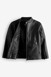 Black Faux Leather Jacket (3-16yrs) - Image 3 of 7