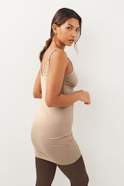 Neutral Long Line Thin Strap V-Neck Vest - Image 3 of 6