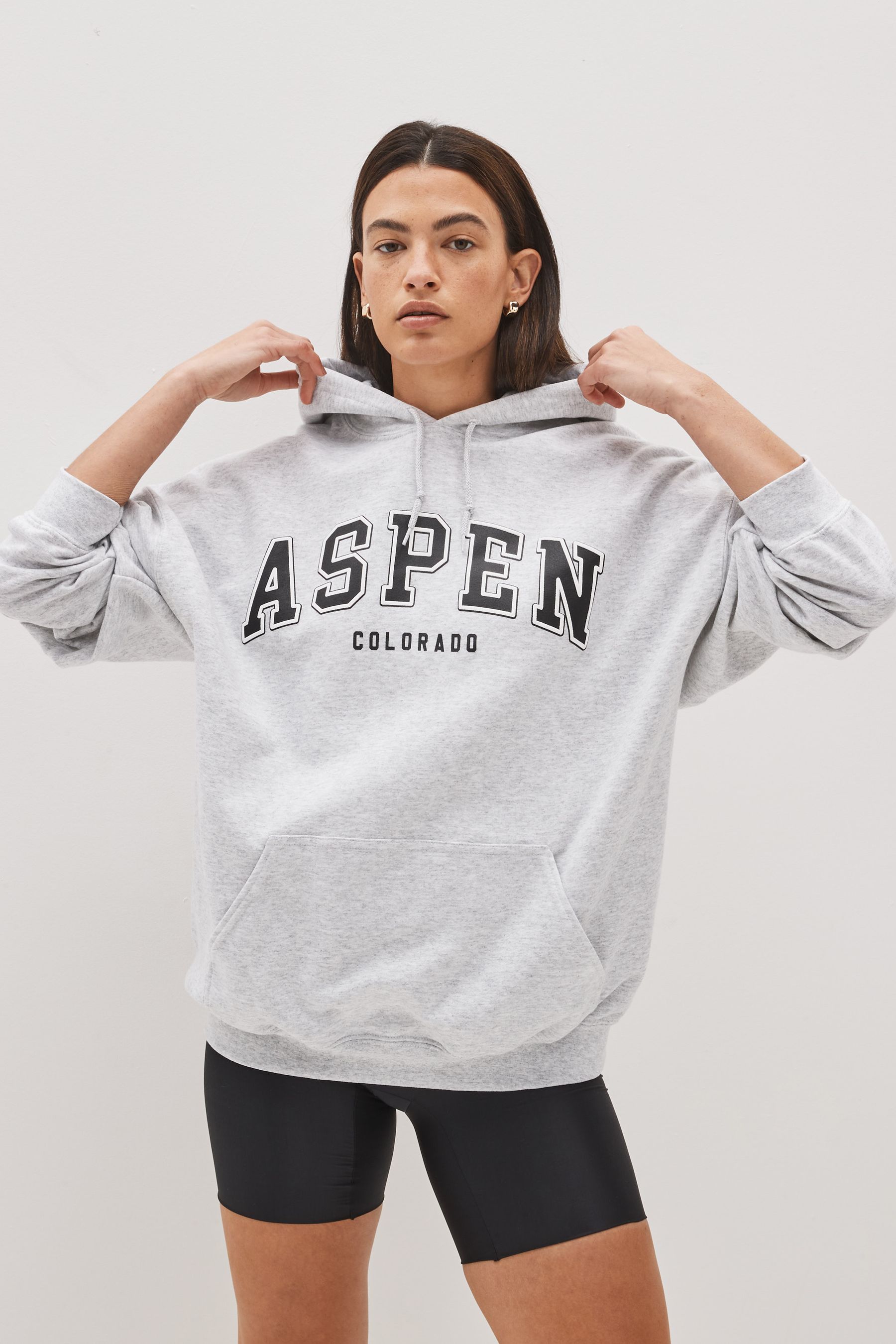 Buy Grey Aspen Jersey Hoodie from Next Luxembourg
