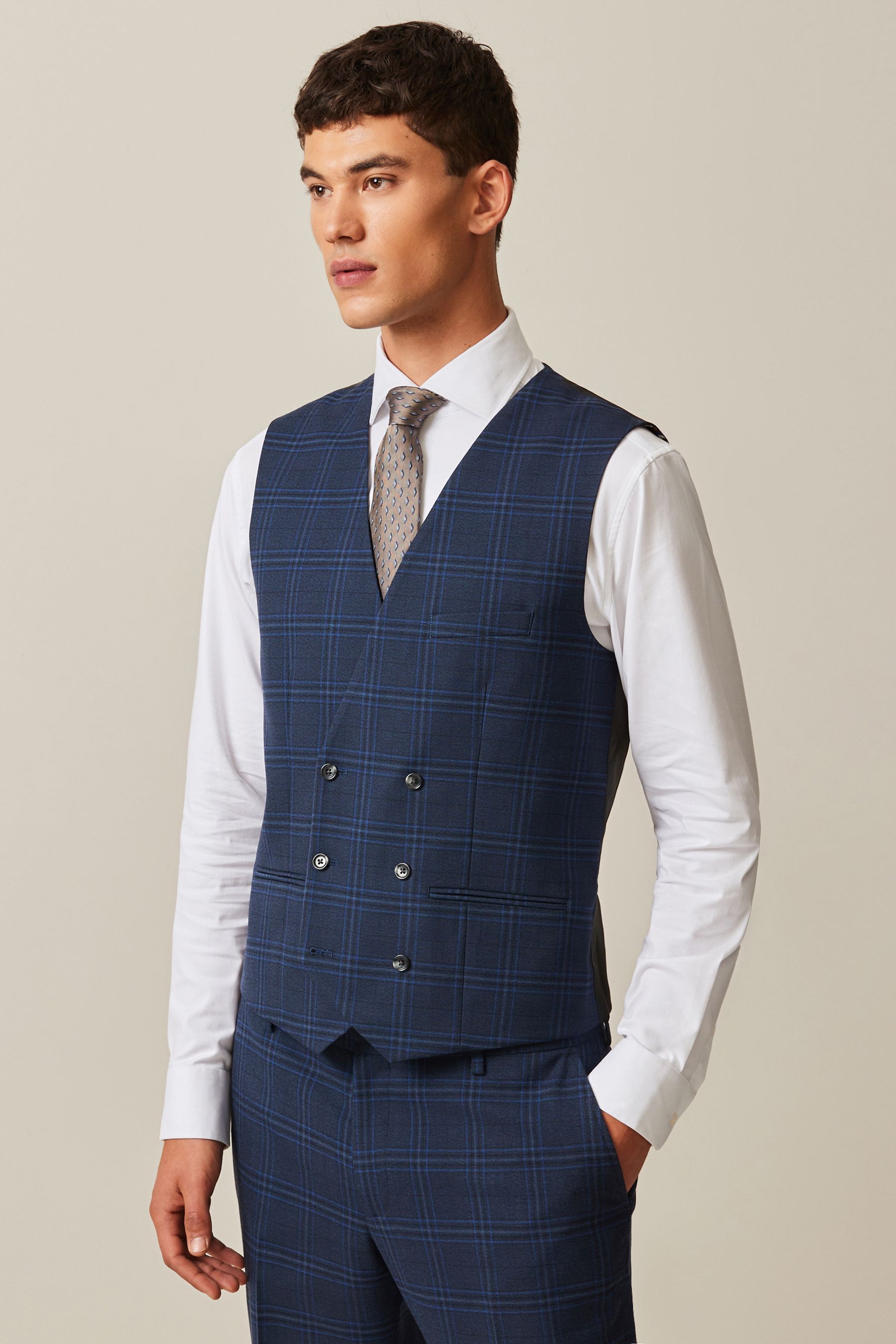 Next waistcoat blue hotsell