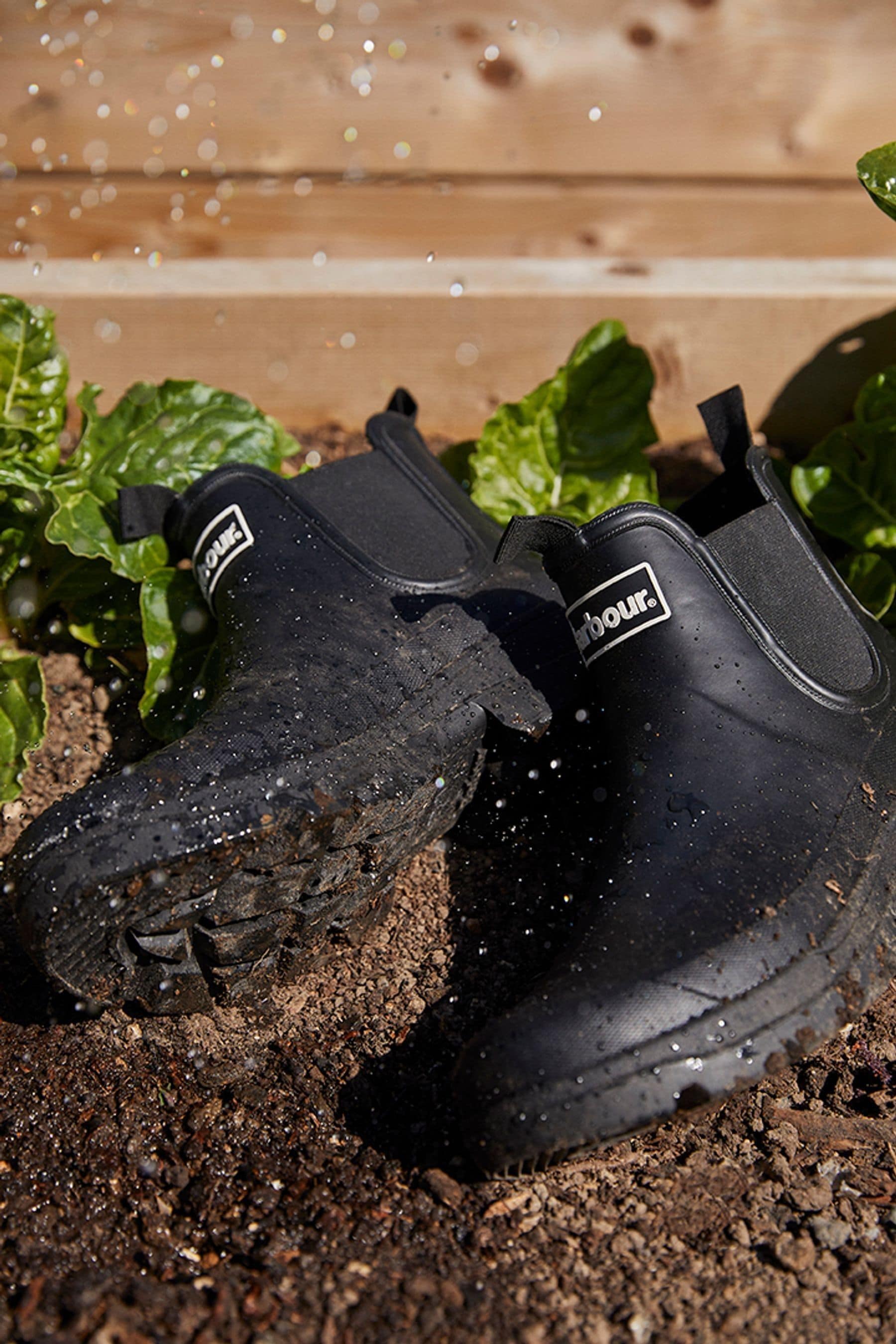 Barbour Black Nimbus Chelsea Wellington Boots