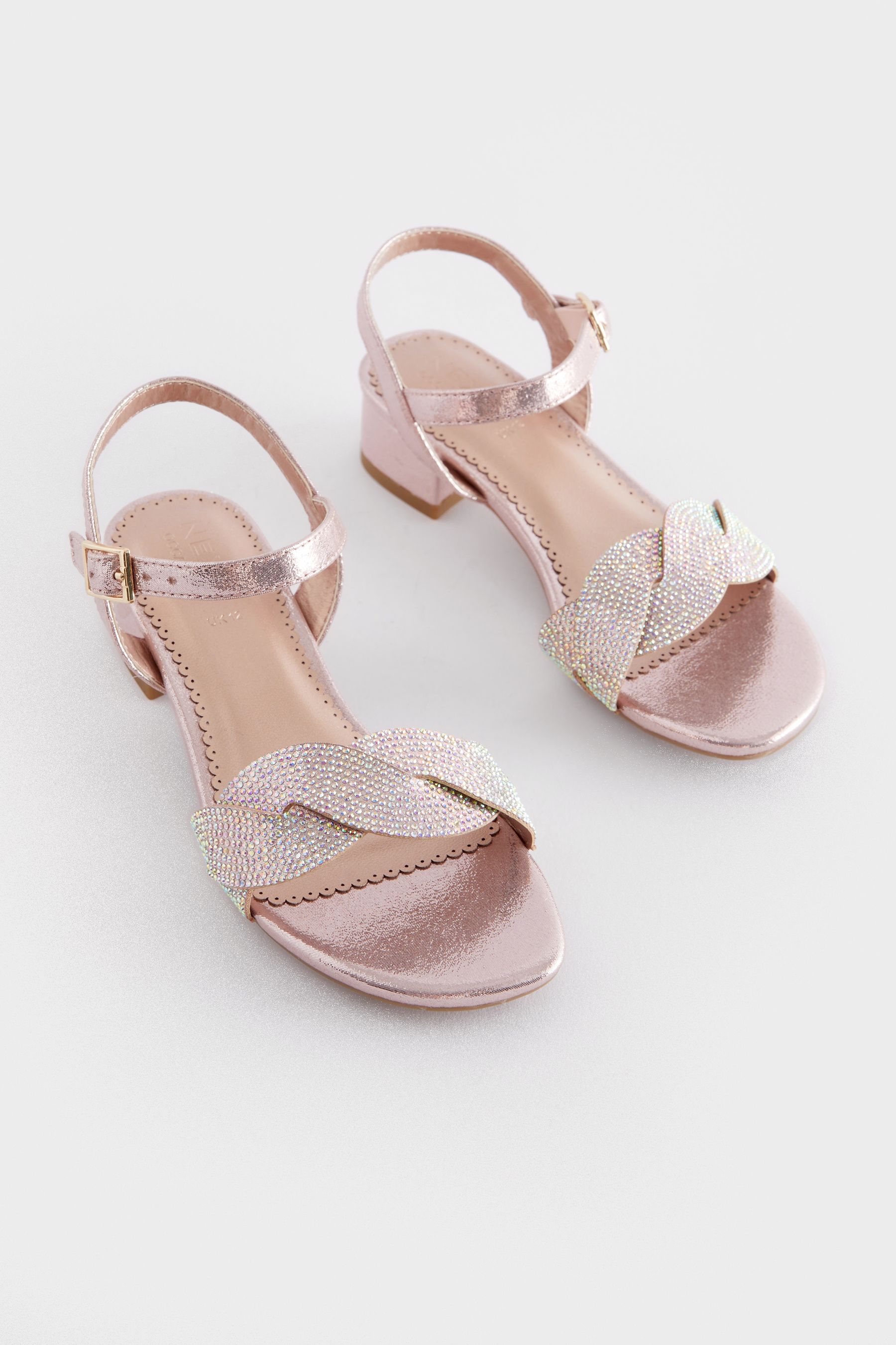 Buy Rose Gold Twist Heeled Sandals from the Next UK online shop