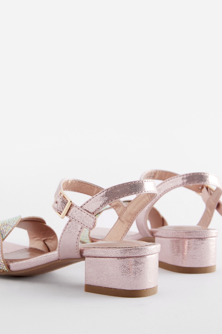 Rose Gold Twist Heeled Sandals - Image 2 of 4