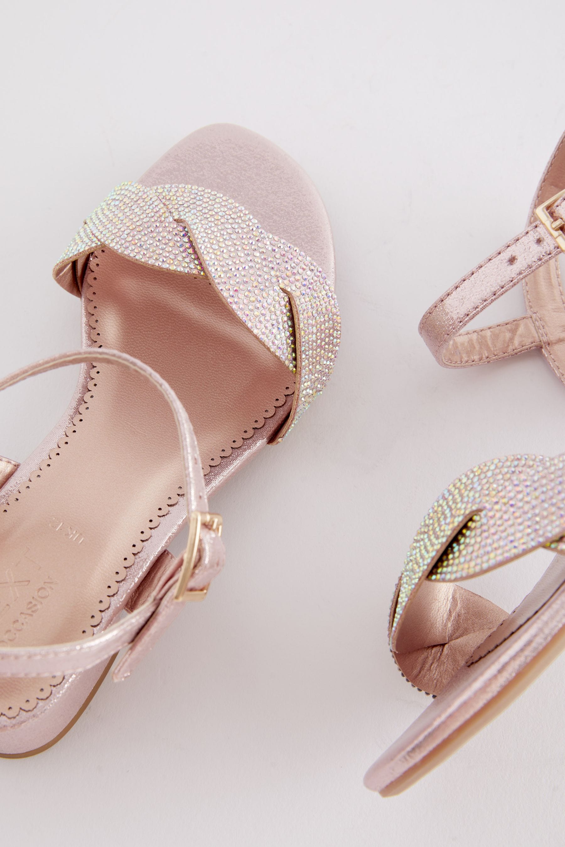 Rose gold pink sandals discount