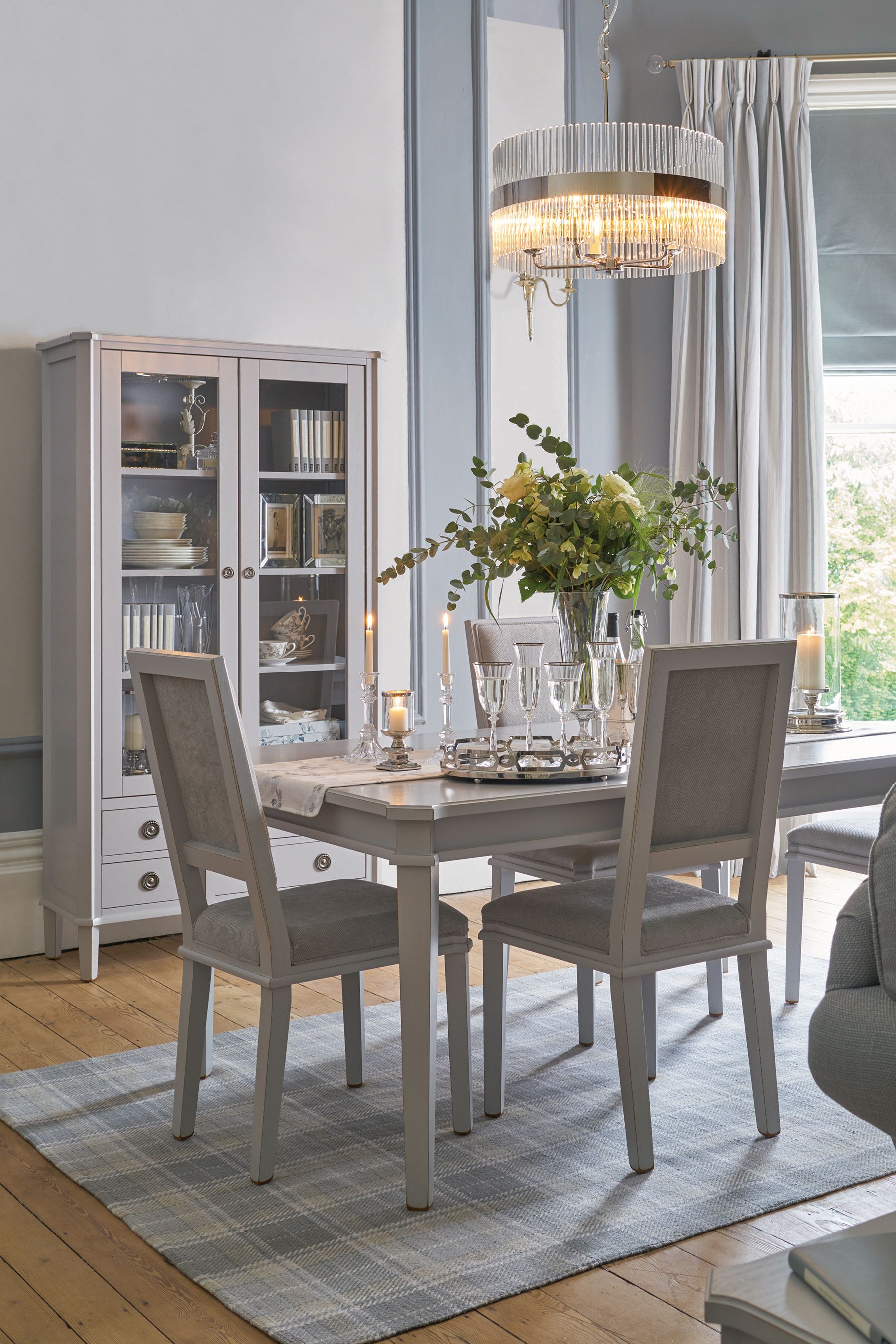 Pale grey deals dining table